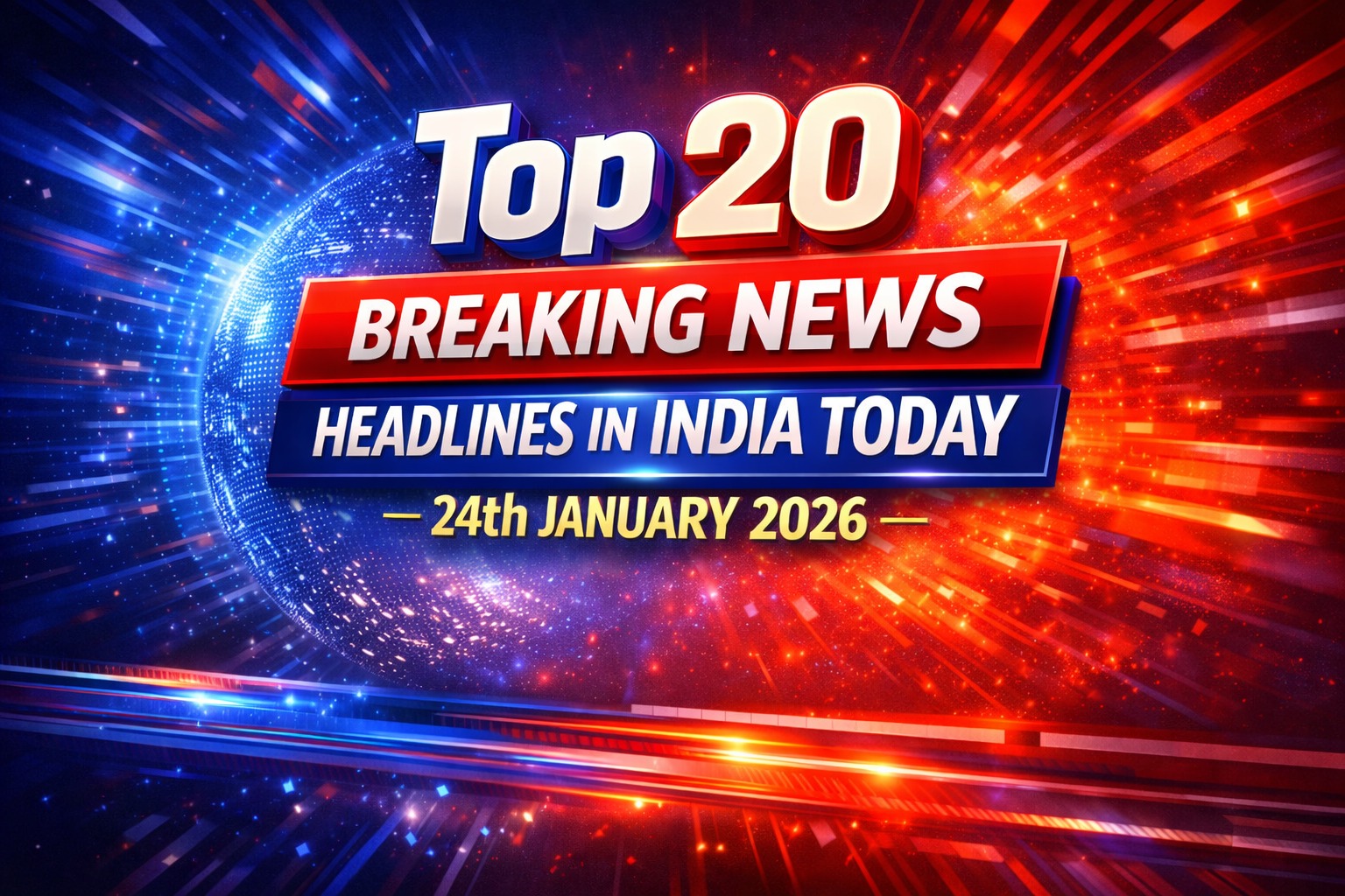 Top breaking news headlines in India today covering economy politics and weather